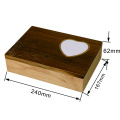 DS Custom Logo Handmade Natural Small Plain Velvet Wooden Gift Boxes For Jewelry